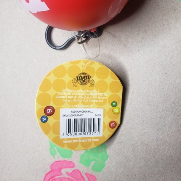 NEW M&M's Red Rain Poncho Ball One Size - Picture 9 of 11